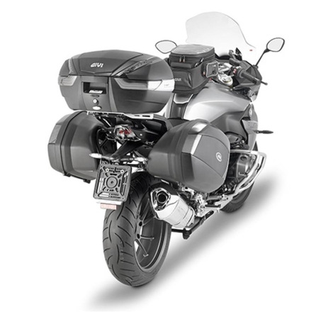 Valigia Givi V47NN Monokey 47 Litri Con cover Carbon Look e Catadiottri Rossi