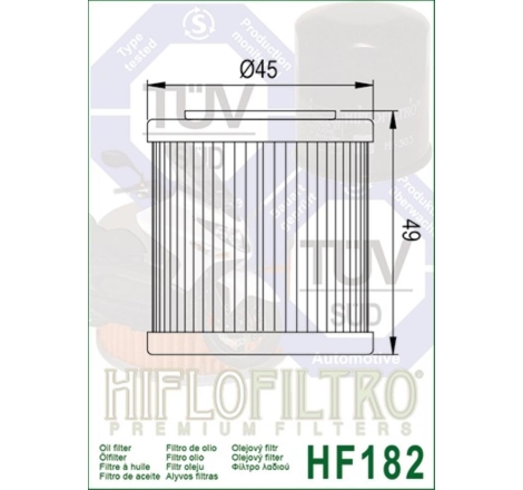 Filtro Olio Hiflo HF182 per Piaggio