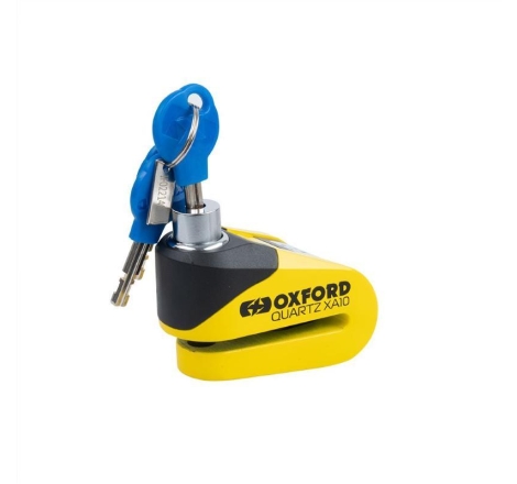 Blocca Disco Moto Oxford Quartz XA10 LK216 Giallo con Perno da 10 mm Sonoro