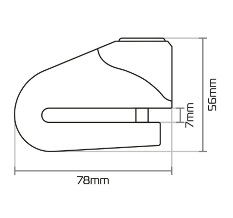 Blocca Disco Moto Oxford Quartz XA10 LK216 Giallo con Perno da 10 mm Sonoro