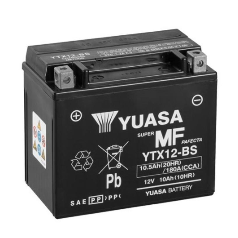 Batteria Yuasa YTX12 Sigillata e attiva 12V/10AH