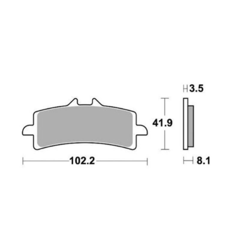 Pastiglie Freno SBS 841 RST Sinterizzate Anteriori