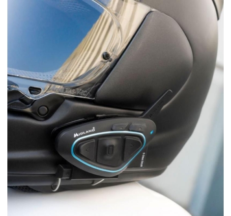 Interfono Midland BTX2 PRO SLR Bluetooth con HI FI Speaker e Antenna per 1 Casco