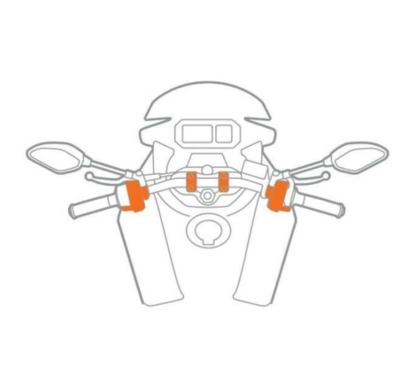 Attacco per alza manubri e staffa frizione o freno Optiline 91590 per Porta Smartphone seire Titan Opti M6 Pro