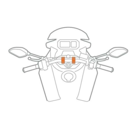 Attacco per Alza  Manubri Optiline 91591 per Porta Smartphone seire Titan Opti M8 Pro