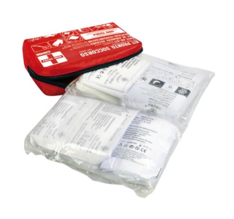 Kit pronto soccorso per ciclisti e motociclisti omologato  DIN 13167-2014