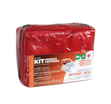 Kit pronto soccorso per ciclisti e motociclisti omologato  DIN 13167-2014