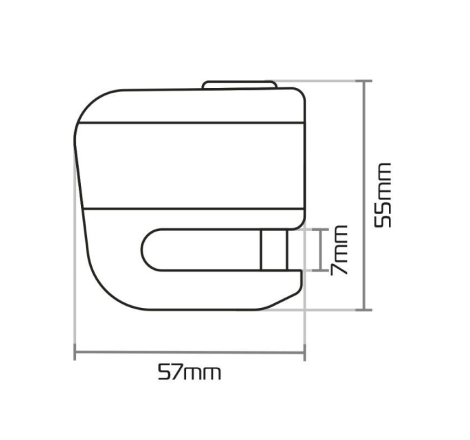 Lucchetto Oxford Scoot  XA5 PIN con allamarme sonoro perno da 5,5 mm
