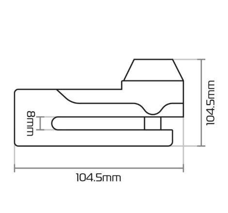 Lucchetto Oxford Blocca Disco Titan perno da 10 mm