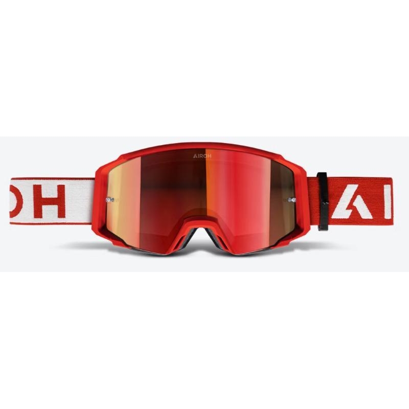 Maschera Off Road Airoh BLASTER XR1 Rosso Opaco Lente Specchio Rossa