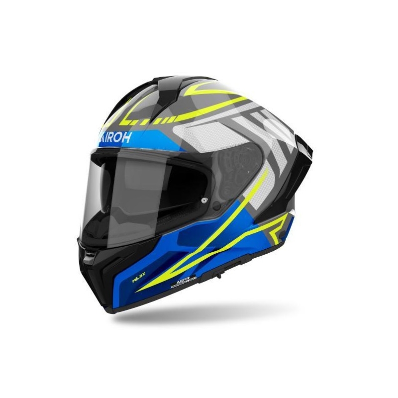 Casco Integrale Airoh Matryx Rider Blu Giallo
