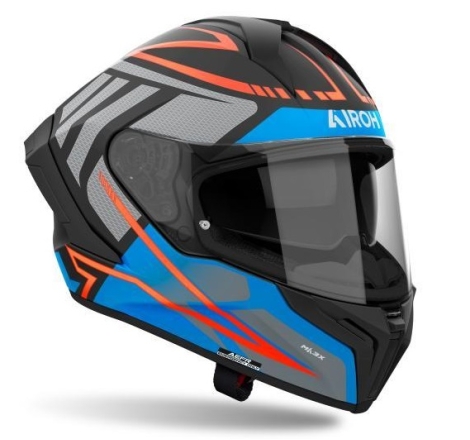 Casco Integrale Airoh Matryx Rider Nero Blu Opaco