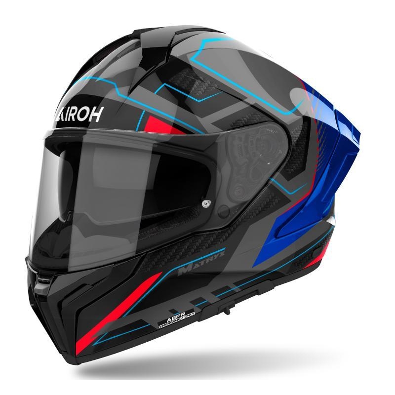 Casco Integrale Airoh Matryx Rocket Blu Rosso