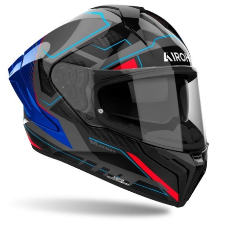Casco Integrale Airoh Matryx Rocket Blu Rosso