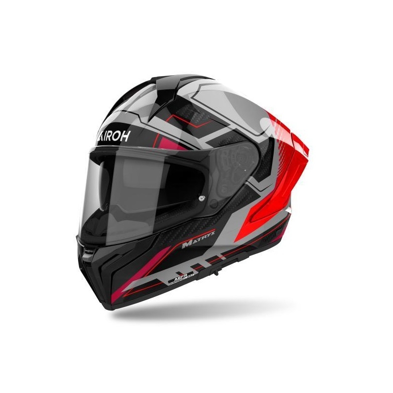 Casco Integrale Airoh Matryx Rocket Rocket Rosso Fluo