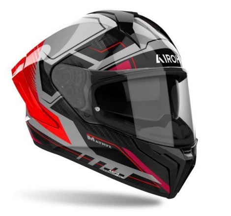 Casco Integrale Airoh Matryx Rocket Rocket Rosso Fluo