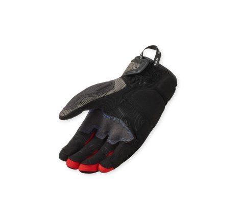 Guanti Moto Tessuto Rev'it Cavern Grigio Rosso