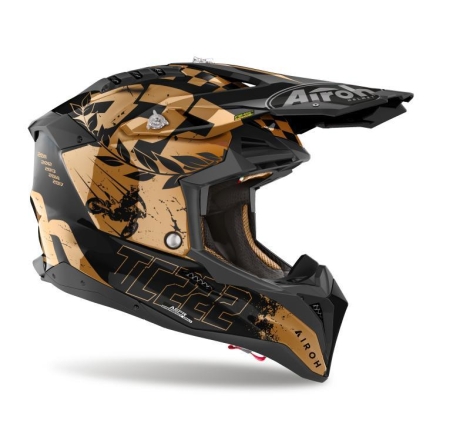 Casco Cross Airoh AVIATOR 3 TC222 The Legend Nero Oro