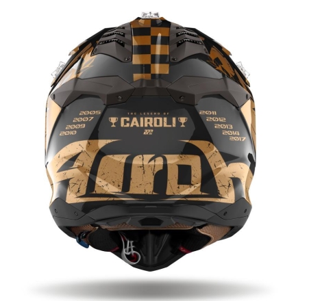 Casco Cross Airoh AVIATOR 3 TC222 The Legend Nero Oro