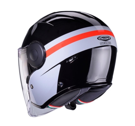 Casco Jet Caberg SOHO ZEPHYR Nero Grigio Rosso