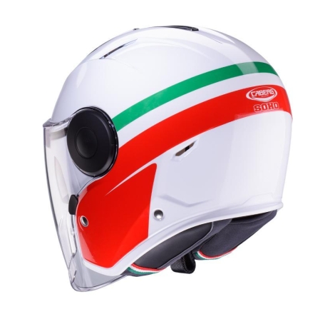 Casco Jet Caberg SOHO ZEPHYR Bianco Verde Rosso