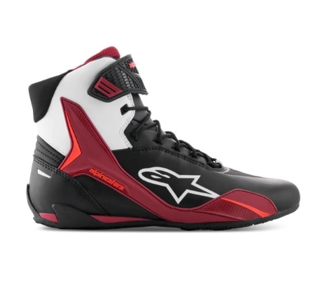 Scarpe Moto Alpinestars Faster 4 Nero Bianco Rosso