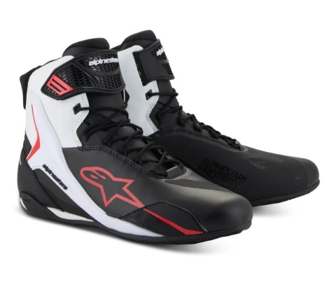 Scarpe Moto Alpinestars Faster 4 Nero Bianco Rosso