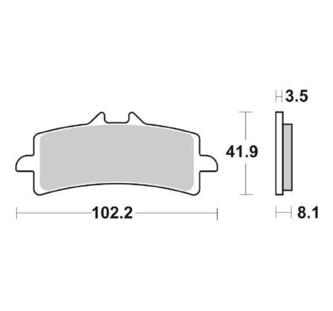 Pastiglie Freno SBS 841 HS Sinterizzate Anteriori