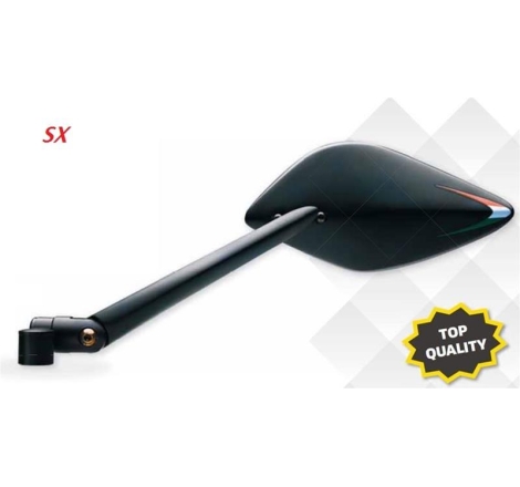 Specchietto Omologato Far 7635 Viper FreeWay in Alluminio Omologato Colore Nero Lato Sinistro
