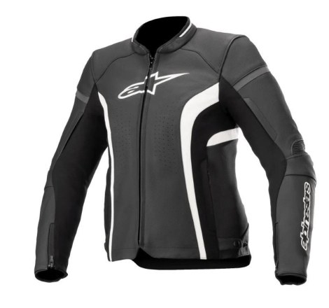 Giubbino Moto pelle Alpinestars Stella Kira V2 donna Nero Bianco