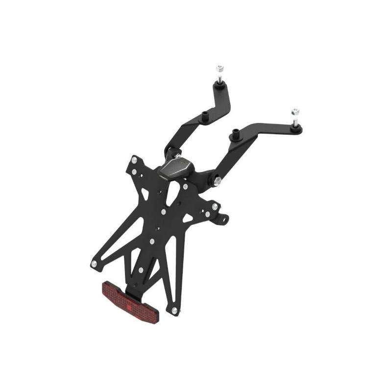 Kit Portatarga Lightech Regolabile Kawasaki con luce targa e Catadiottro