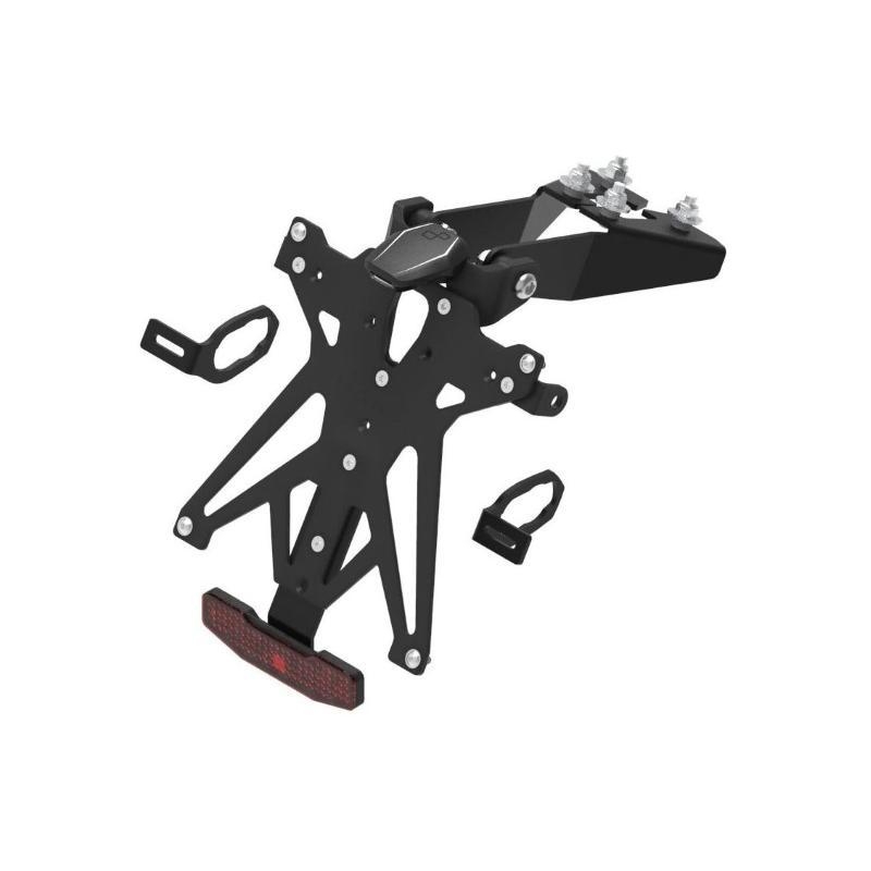 Kit Portatarga Lightech Regolabile Kawasaki con luce targa e Catadiottro