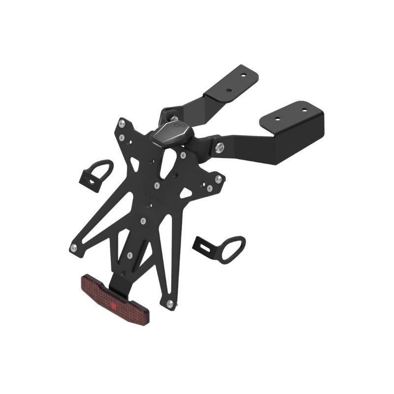 Kit Portatarga Lightech Regolabile Yamaha con luce targa e Catadiottro