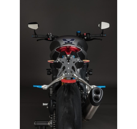 Kit Portatarga Lightech Regolabile Triumph con luce targa e Catadiottro