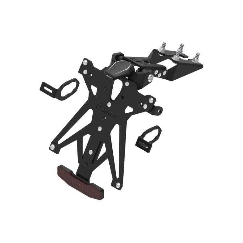 Kit Portatarga Lightech Regolabile Kawasaki con luce targa e Catadiottro