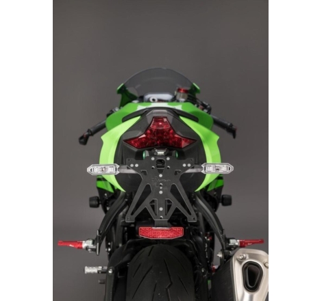 Kit Portatarga Lightech Regolabile Kawasaki con luce targa e Catadiottro