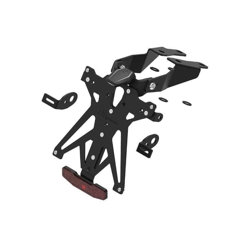 Kit Portatarga Lightech Regolabile Suzuki con luce targa e Catadiottro