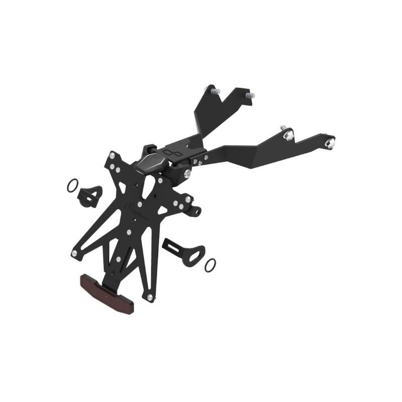 Kit Portatarga Lightech Regolabile Honda con luce targa e Catadiottro