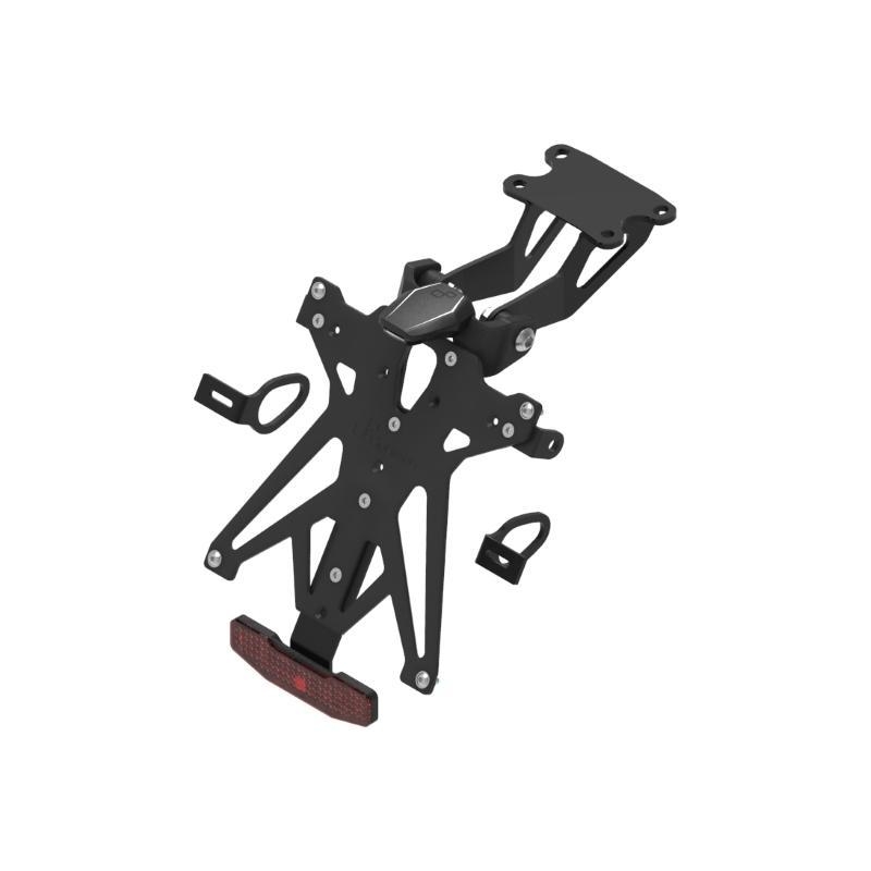 Kit Portatarga Lightech Regolabile Yamaha con luce targa e Catadiottro