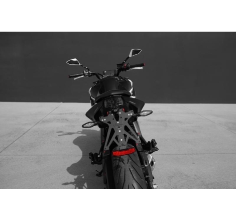 Kit Portatarga Lightech Regolabile CF Moto con luce targa e Catadiottro