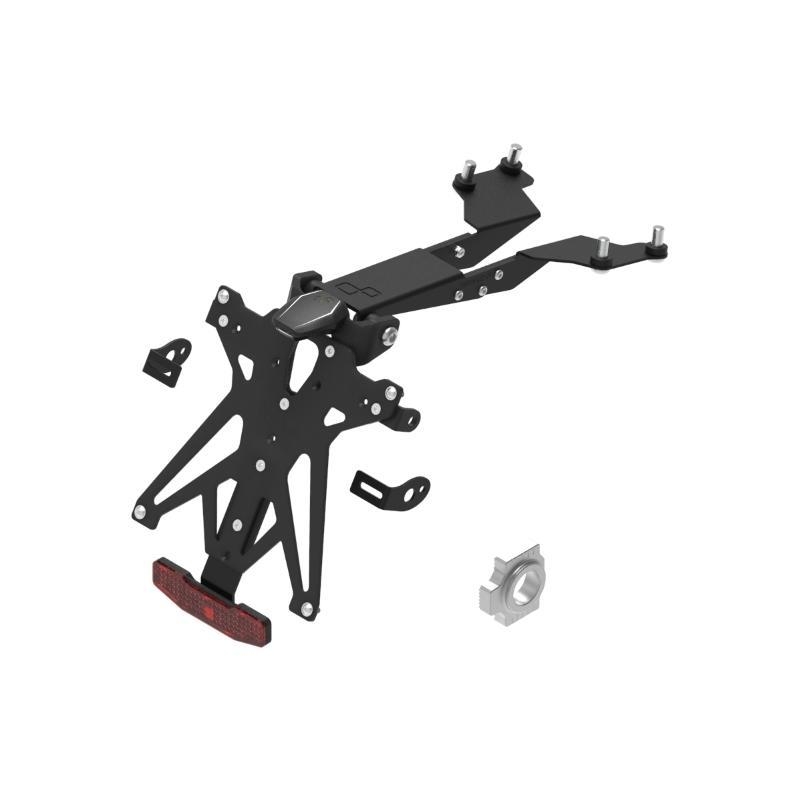 Kit Portatarga Lightech Regolabile Husqvarna con luce targa e Catadiottro