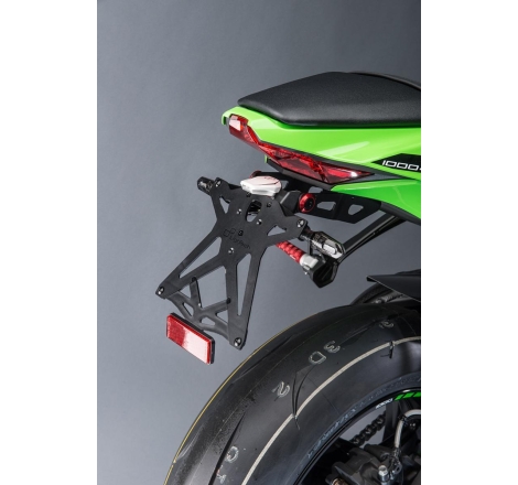 Kit Portatarga Lightech Regolabile Kawasaki con luce targa e Catadiottro