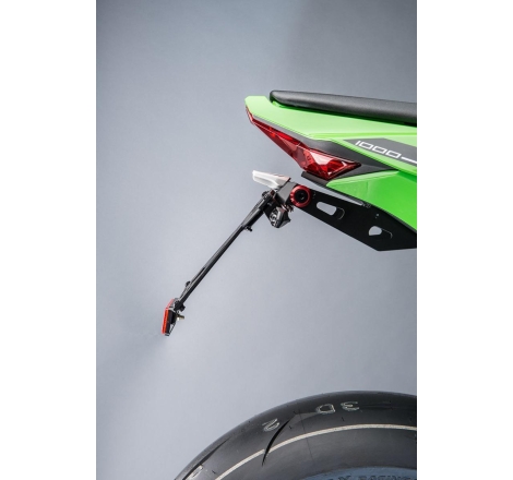 Kit Portatarga Lightech Regolabile Kawasaki con luce targa e Catadiottro