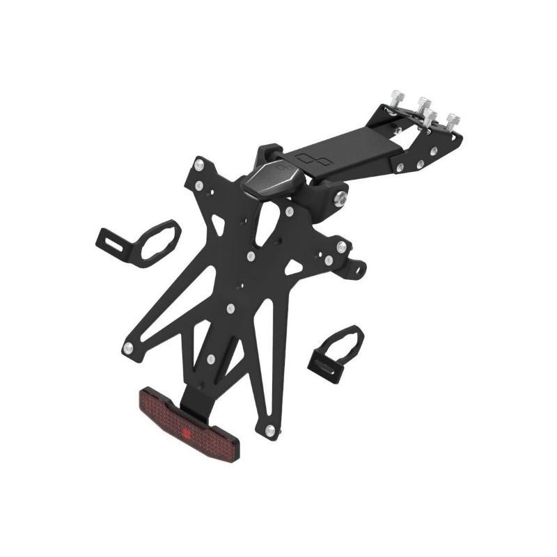 Kit Portatarga Lightech Regolabile Kawasaki con luce targa e Catadiottro