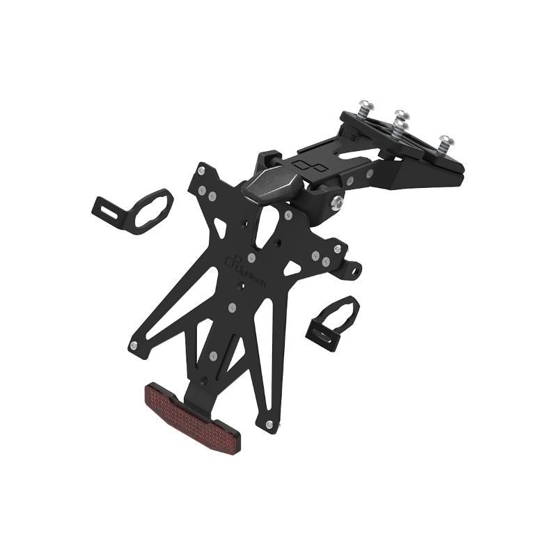 Kit Portatarga Lightech Regolabile Kawasaki con luce targa e Catadiottro