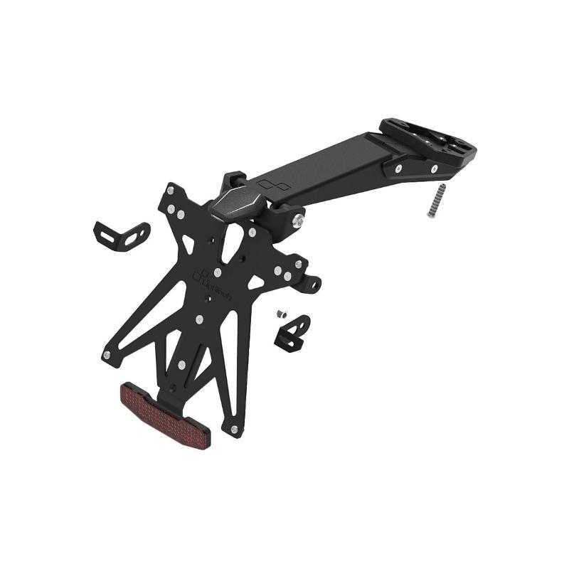 Kit Portatarga Lightech Regolabile Triumph con luce targa e Catadiottro