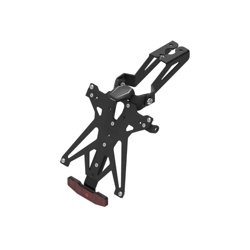 Kit Portatarga Lightech Regolabile Yamaha con luce targa e Catadiottro