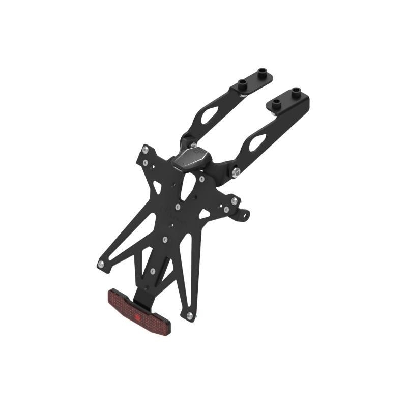 Kit Portatarga Lightech Regolabile Yamaha con luce targa e Catadiottro