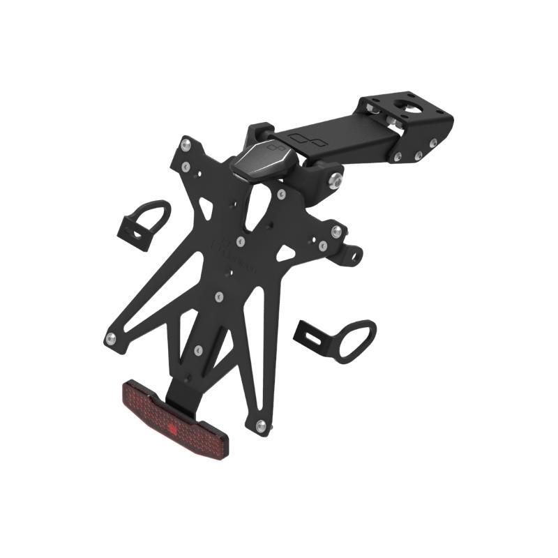 Kit Portatarga Lightech Regolabile Yamaha con luce targa e Catadiottro
