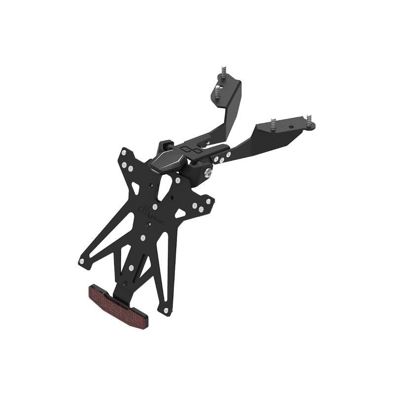 Kit Portatarga Lightech Regolabile Yamaha con luce targa e Catadiottro